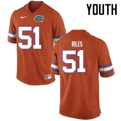 Youth Florida Gators #51 Antonio Riles NCAA Nike Orange Authentic Stitched College Football Jersey XGK0562EV